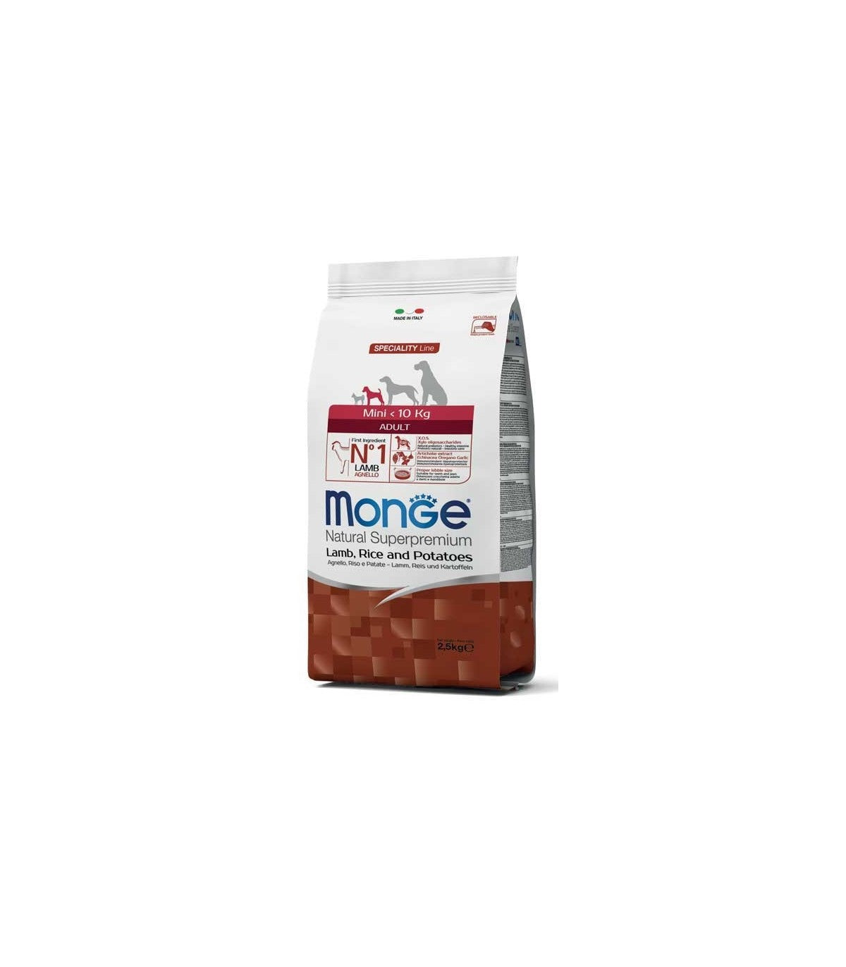 Monge 2,5kg Mini Adulto Agnello E Patate