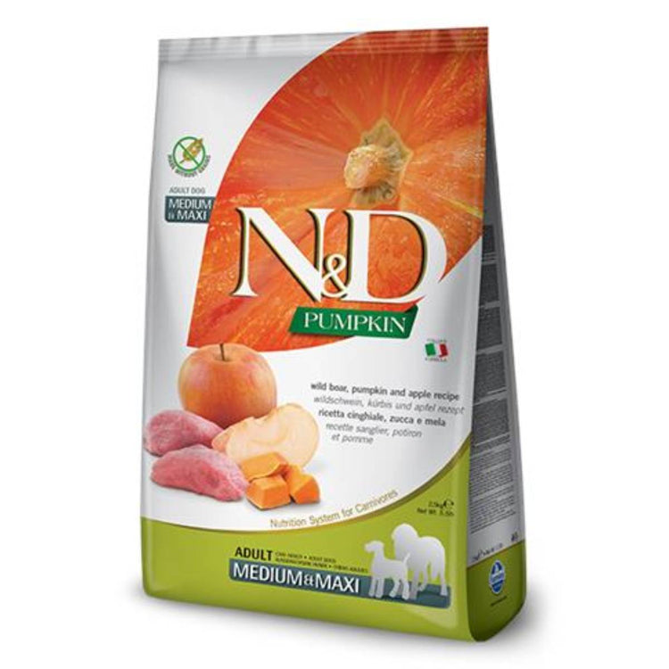 N&d Medium Maxi Pumpkin 12kg Cinghiale