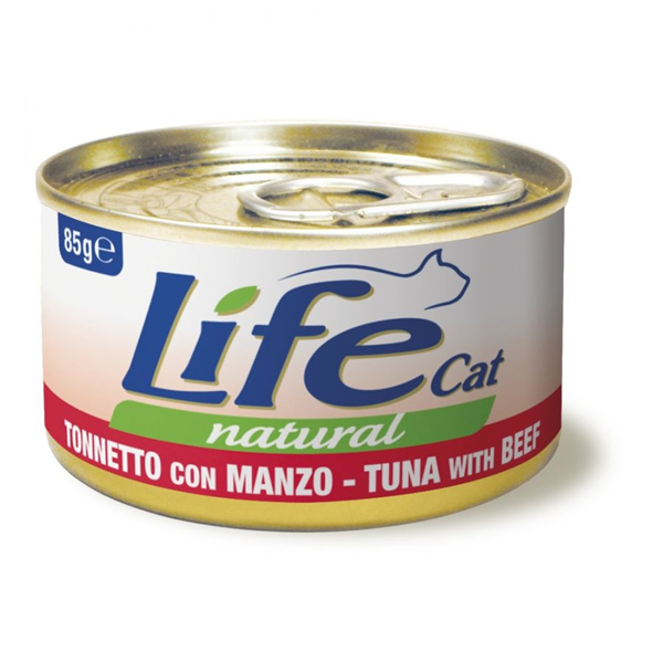 LIFE CAT 85 GR TONNO CON MANZO