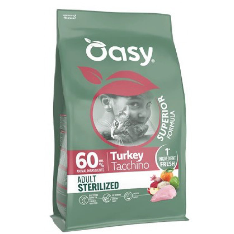 Oasy Adulto Ster. Tacchino 1,5kg