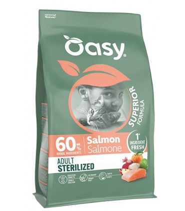 Oasy Adulto Ster. Salmone 1,5kg