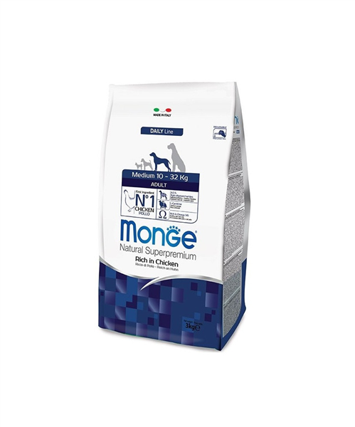 MONGE 3KG MEDIUM ADULTO POLLO