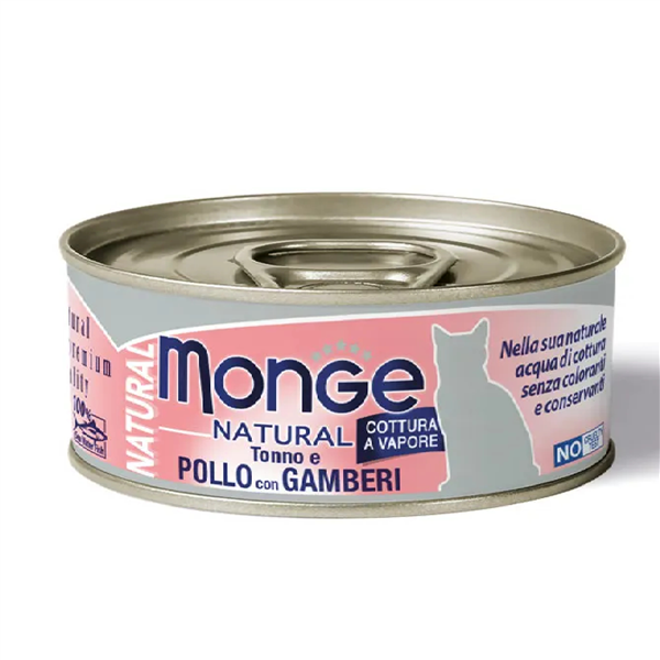 NATURAL TONNO, POLLO E GAMBERI 80G