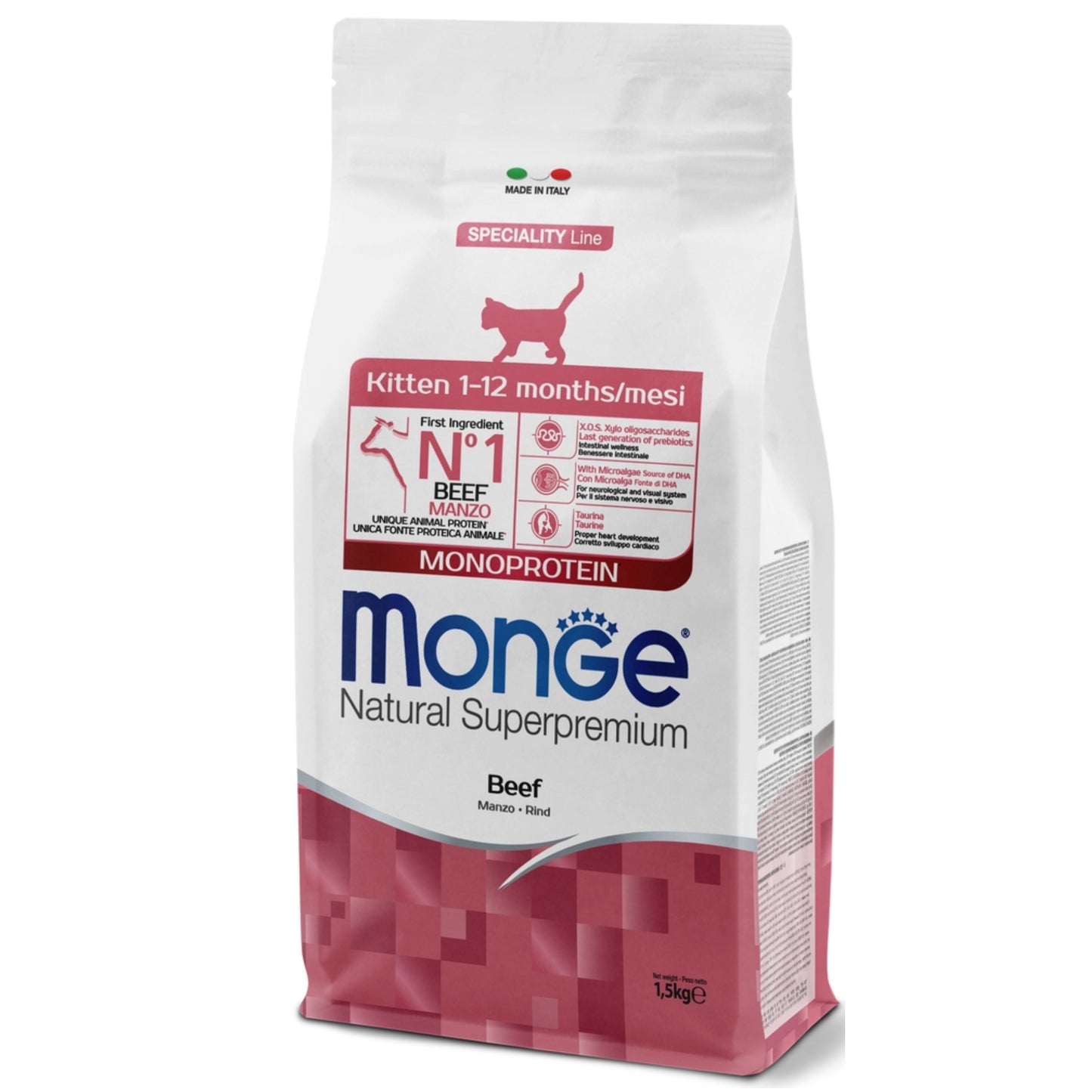 Kitten 1-12 Mesi 1,5kg Manzo