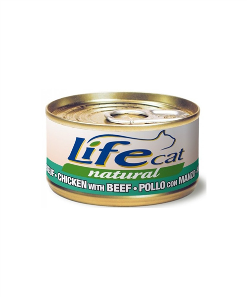 LIFE CAT 85GR POLLO E MANZO