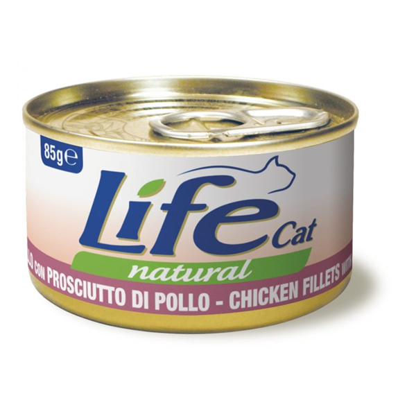 LIFE CAT 85GR POLLO CON PROSCIUTTO