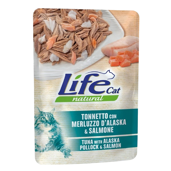 TONNO, MERLUZZO E SALMONE 70G BUSTA