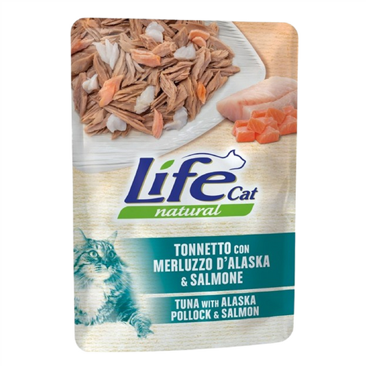 TONNO, MERLUZZO E SALMONE 70G BUSTA