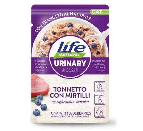 LIFE CAT 70GR URINARY TONNO CON MIRTILLI