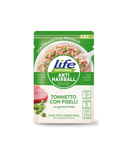 LIFE CAT 70GR HAIRBALL TONNO E PISELLI