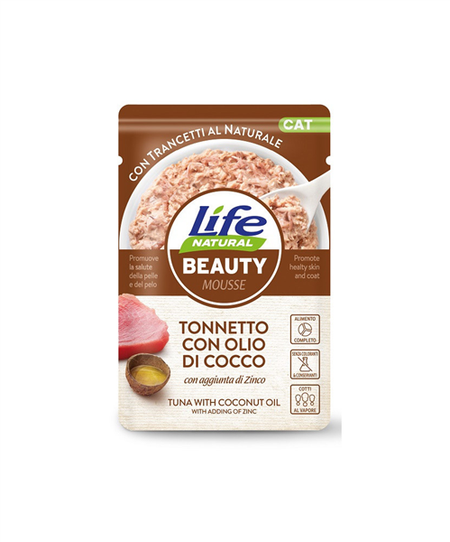 LIFE CAT 70GR BEAUTY TONNO CON COCCO
