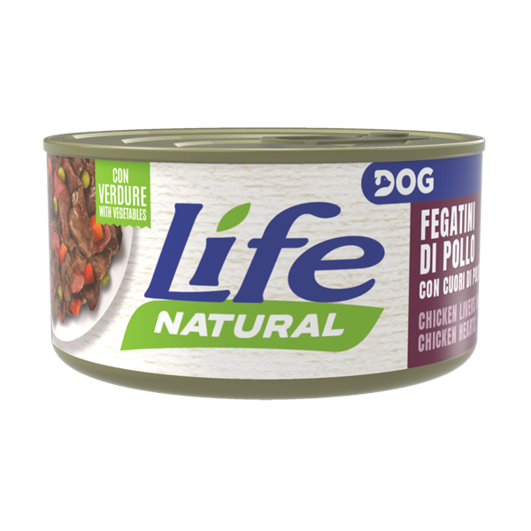 LIFE DOG 90GR FEGATINI DI POLLO E CUORI