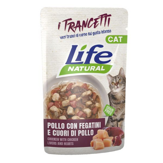 LIFE CAT 55GR POLLO E CUORI DI POLLO